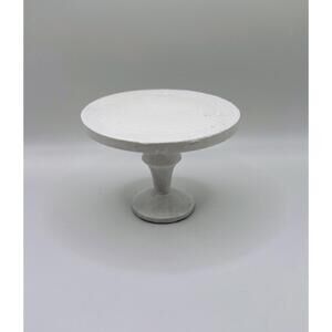 1:12 Scale Handmade Pedestal Side Table White Miniature Dollhouse Table